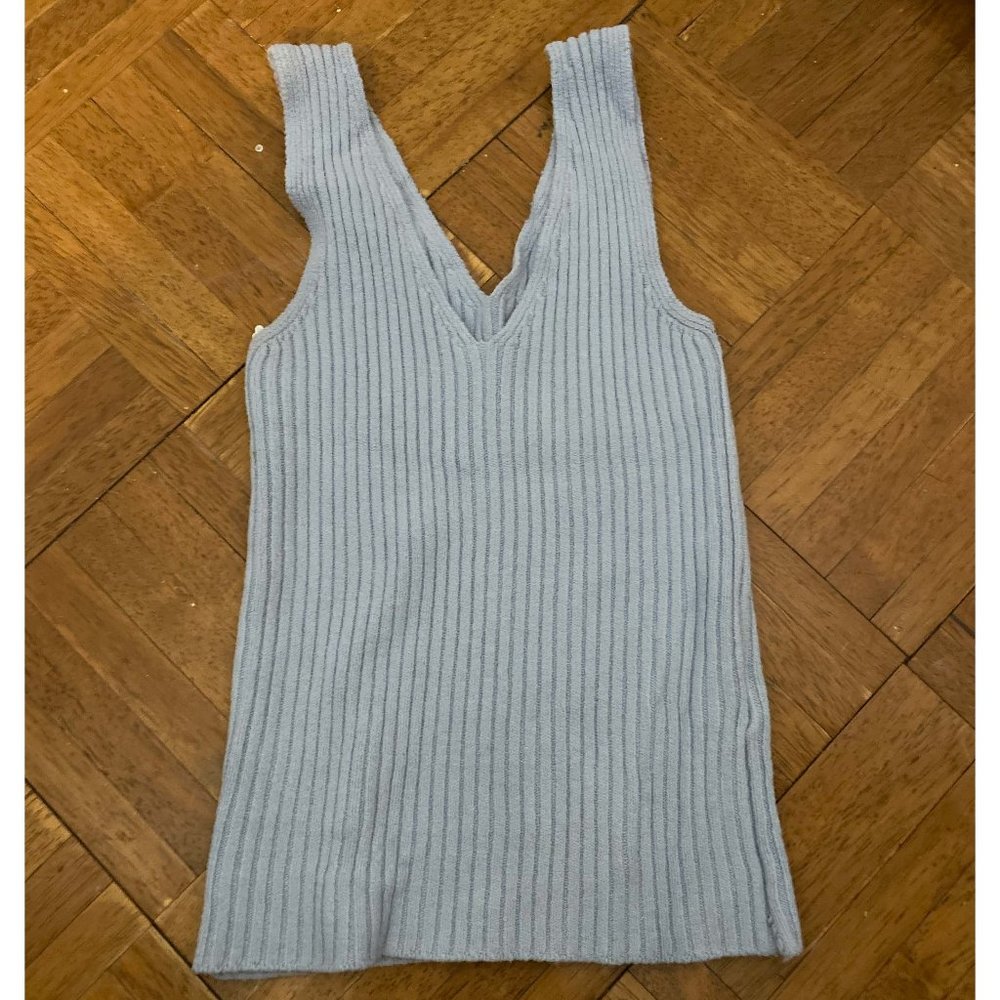 Brandy Melville Light Blue Knit Crop Top